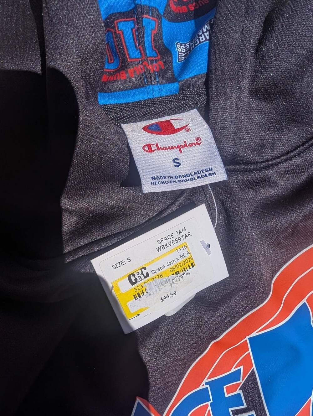Champion Space Jam Hoodie Size S